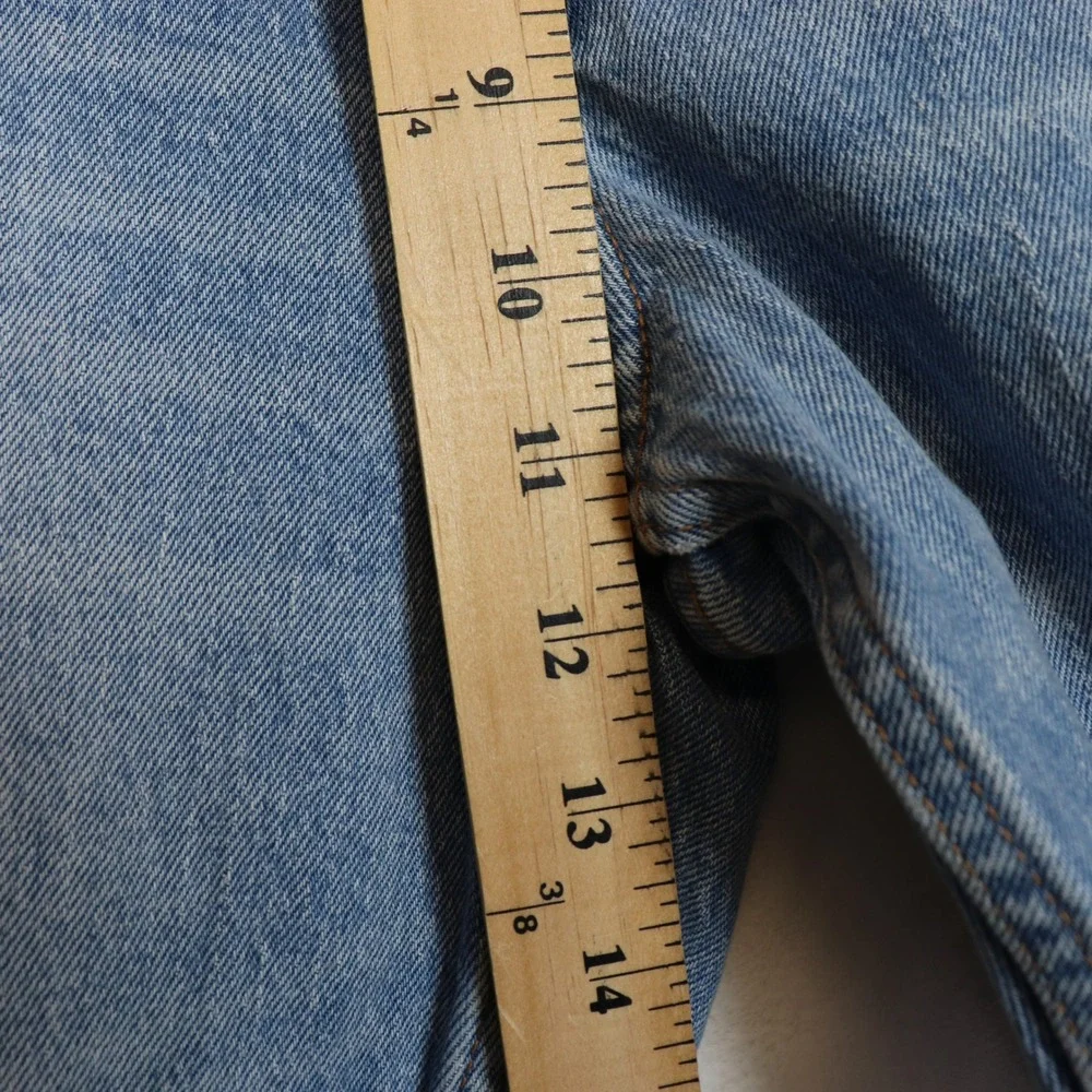 ABERCROMBIE & FITCH‎ Blue Curve Love High Rise Mom Distressed Jeans 29/8S